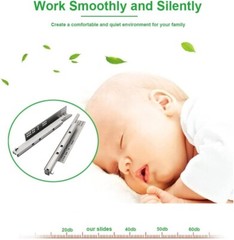 Heavy-Duty 22 Inch Undermount Soft-Close Drawer Slides with Adjustable Locks