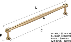 Champagne Bronze 3-Pack 12″ Heavy-Duty Cabinet Pulls for Kitchen & Furniture
