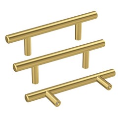 20 Pack Gold Stainless Steel Cabinet Handles 3 Inch Hole Center