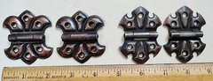 2 PAIR Vintage Hinges, Chest, Trunk, Case, or Box, Hardware Parts