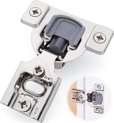 4 Pack Soft Close Cabinet Hinges – 7/16″ Overlay for Kitchen Cabinet Doors, F…