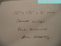 QTY=4: 12″ L Full Extension Ball Bearing Drawer Slide 1-7/8″ W X 1/2″ THK