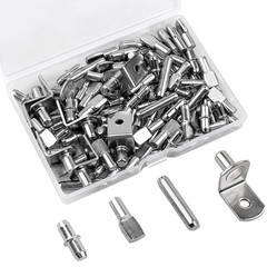 Upgraded Nickel Shelf Pins 145 Pcs 4 Styles 5mm 1/4inch Support Pegs