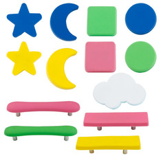 Cute Colorful Cabinet Plastic Soft Rubber Handle Drawer Kitchen Kids Knobs Pulls