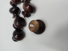 8 Cabinet Drawer Chestnut Wooden Pull Knobs Handles Dark Brown w/ Screws 1.25″