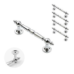 5 PCS 33/4 Inch Hole Center Polished Chrome Cabinet Pull Drawer Handle Kit