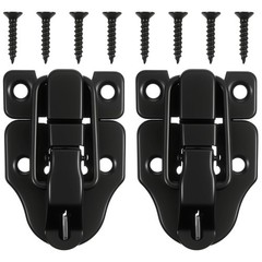 2 Pack Small Hasp Latches for Wooden Boxes Toggle Tool Box Buckle Latch Loc