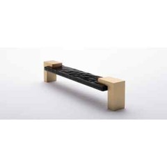 Sietto Affinity 5-5/8 Inch Center to Center Handle Cabinet Pull with Black Glas