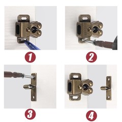 10Pcs Cabinet Latch Double Roller Catch, Cabinet Door Latch and Catch Hardwar…