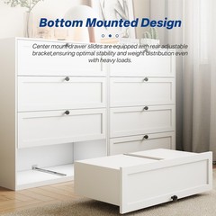 Ubisin 4 Pcs 12 Inch Center Mount Drawer Slides, Heavy Duty Bottom Mount Draw…