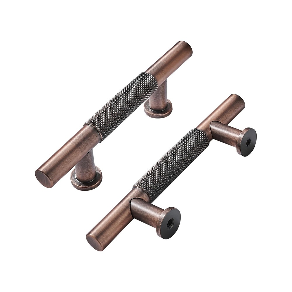 10 Pack 3 Inch76mm Drawer Handles Knurled Brushed Antique Copper Cabinet Pull