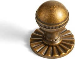 Goo-Ki Antique Brass Cabinet Knobs with Backplate, 6 Pack Solid Zinc Alloy Round