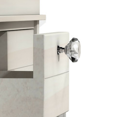 Crystal Glass Cabinet Knob Diamond Shape 30mm Drawer Cupboard Handles Pulls LOT