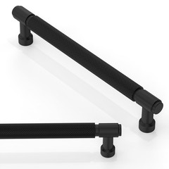 10 Pack Matte Black Knurled Cabinet Pulls 6 Inch(152mm) Kitchen Cabinet Handl…