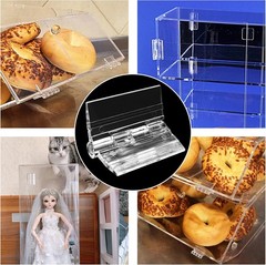 20 Pcs Plastic Hinges Clear, Tranparent Acrylic Mini 1.34*0.98, Clear