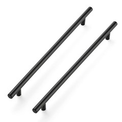 Matte Black Cabinet Handles 12-1/2 Inch Length 10 Inch Hole Center 10 PCS