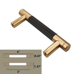 3 Inch 76 mm Bronze Black Barrel Cabinet Pulls Cupboard Aluminum 12 PCS