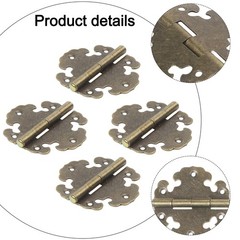 4 Pieces of Decorative Iron Hinges for Enhancing For Wooden Doors and Cabinets