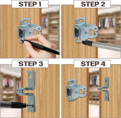 20 Pcs Double Roller Catch, Cabinet Door Latch and Catch Hardware