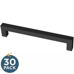 30-Pack Simple Modern Square 6-5/16 In. (160 Mm) Modern Matte Black Cabinet Draw