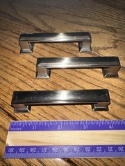 3 Polished Chrome Drawer/Door Pulls Cabinet Handles Used