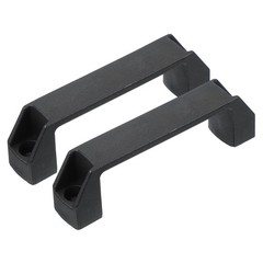 2 Pcs Plastic Pull Handles 120mm Hole Centers Square Drawer Pulls Black