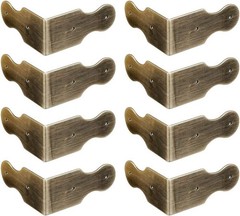 8Pcs Pure Brass Box Corner Protector Corner Braces Hardware Desk Edge Right A…