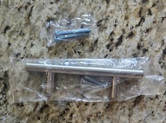Satin Nickel Cabinet Hardware Euro Style Bar Handle Pull 3″ Hole Center