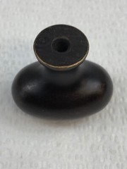 Hafele-137.45.351—1 3/16″x3/4″ Egg Knob in Oil Rubbed Bronze-LOT OF 6