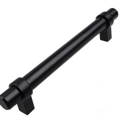 5 in. Matte Black Euro Style Solid Cabinet Drawer Bar Pulls (10-Pack)