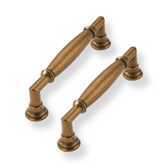 CABDM 2 Pack 3-3/4Inch Hole Center 3-3/4 Inch hole center, Antique Brass