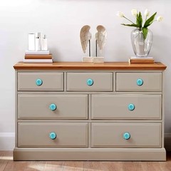 12 Handmade Aqua Blue Bubble Glass Cabinet Knobs Trendy Modern for Dressers knob