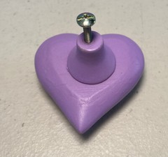 5 Pc Purple Heart W/ Rose Kids Dresser Drawer Pull Handles 2 5/8”