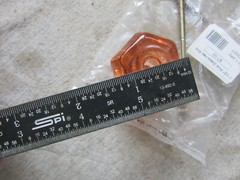 (1) 1.5″ Hexagon Hex Pink Peach Glass Cabinet Door Knobs 1 1/2″
