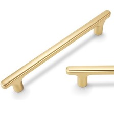 5 Pack 5in Center To Center Brushed Matte Gold Kitchen Bathroom Cabinet Handles