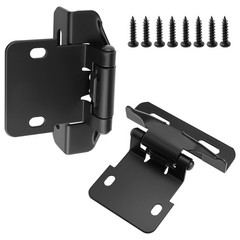 4-Pack Overlay Cabinet Door Hinges Self Closing Semi Partial Wrap Around Cupb…