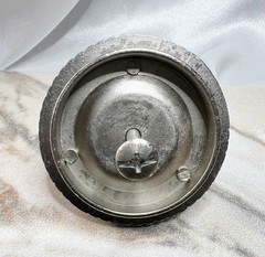 Set of 10 Architectural Fluted Lucite-Style Knobs | Brushed Nickel Rosette