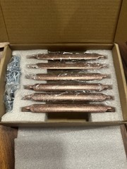 Goo-Ki )2) 6 Packs 5” Hole Center Cabinet Pulls Antique Copper Zinc Alloy Handle