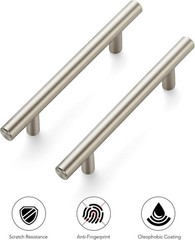 Contemporary 6” Brushed Nickel Cabinet Pulls – 30 Count