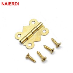 10pcs NAIERDI Mini Butterfly Door Hinges Gold Silver Bronze Cabinet Drawer Jewel