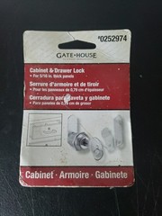 Gatehouse cabinet and drawer lock model #0252974 designed for 5/16 in. panels.