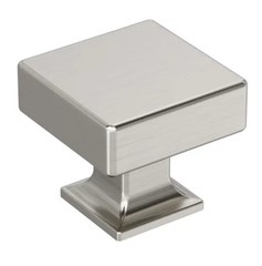 Amerock BP37440G10 Lintel 1-1/4 Inch Square Cabinet Knob – Satin Nickel