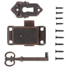 1 Set of Vintage Cabinet Locks Set Cabinet Doors Kit Dresser Drawers Door Lock