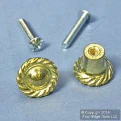 2 National Hardware Brass Zinc Die-Cast 3/4″ Decoratortive Knobs V1862 N240-796