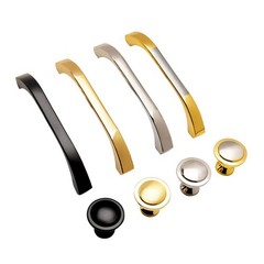 Brushed Nickel Cabinet Handles 10 Pack Kitchen Pulls 2-1/2 Hole Centers Euro