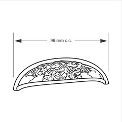 Richelieu Hardware BP26956142 Provence 96 mm, Greys, Chromes, and Others
