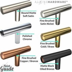 Kitchen Cabinet Bar Handle Pulls (T-Bars and T-Knobs)