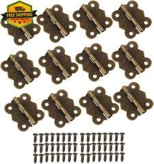 12 Pcs Antique Bronze Butterfly Hinges 20x17mm Jewelry Box Craft w/ Screws