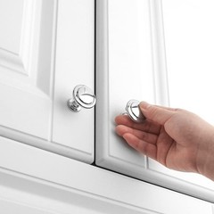 Stepped Round Cabinet Knob – Chrome Pull Handle (Dia.31mm / 1.2 Inch), 10-Pack f