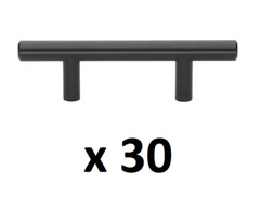 *3 10-PACKS* GlideRite 2-1/2 in. C/C Matte Black Solid Handle Drawer Bar Pulls